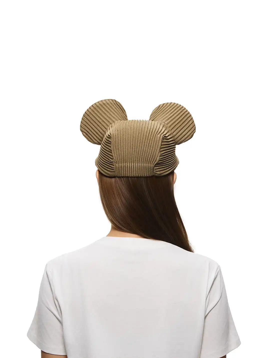 6CRAYON | Pleated Mickey Ear Flat Brim Baseball Cap-Green