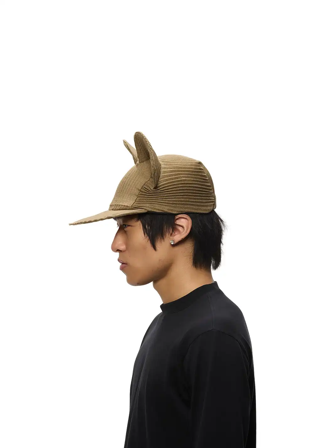 6CRAYON | Pleated Mickey Ear Flat Brim Baseball Cap-Green