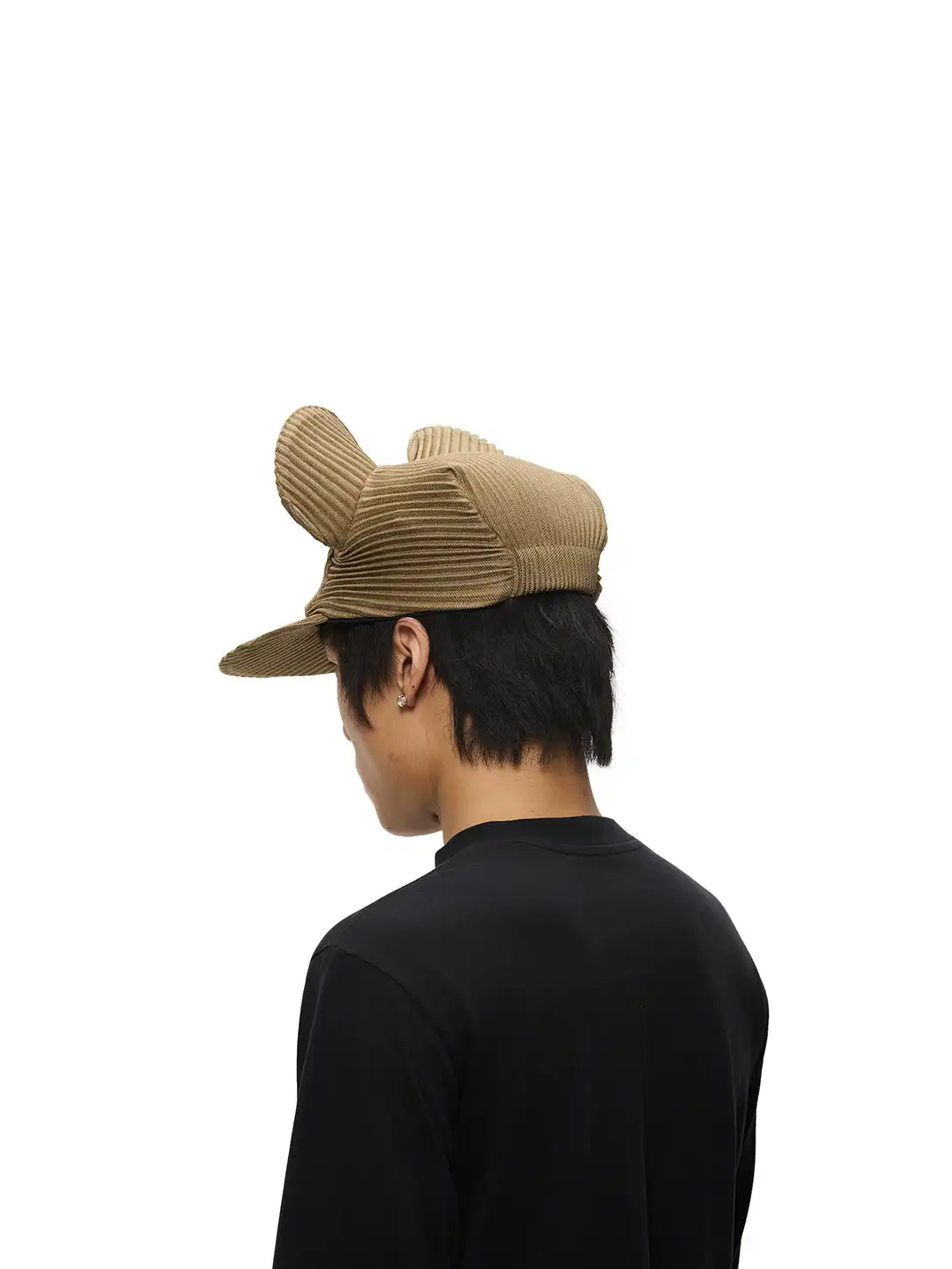 6CRAYON | Pleated Mickey Ear Flat Brim Baseball Cap-Green