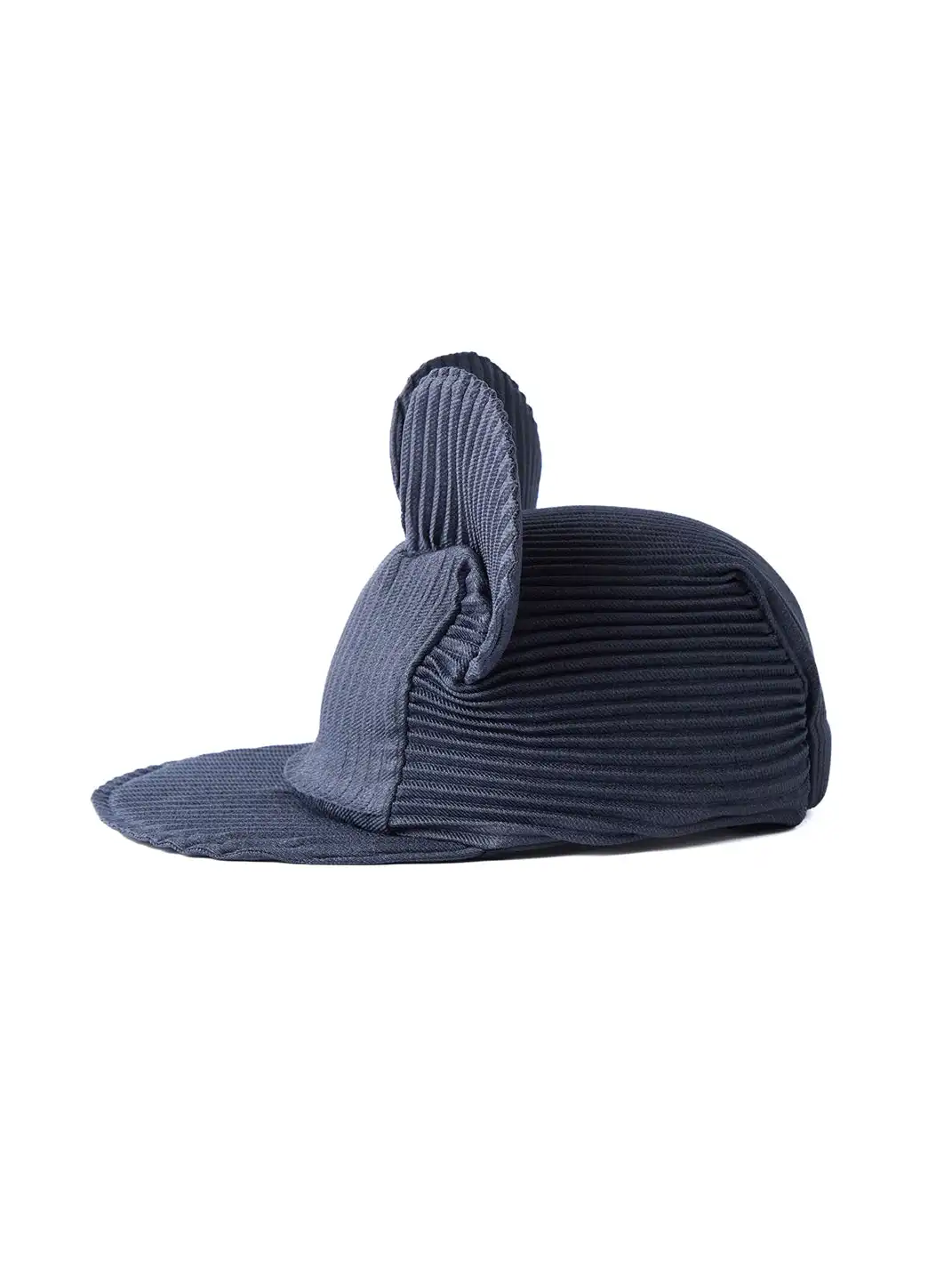 6CRAYON | Pleated Mickey Ear Flat Brim Baseball Cap-Blue