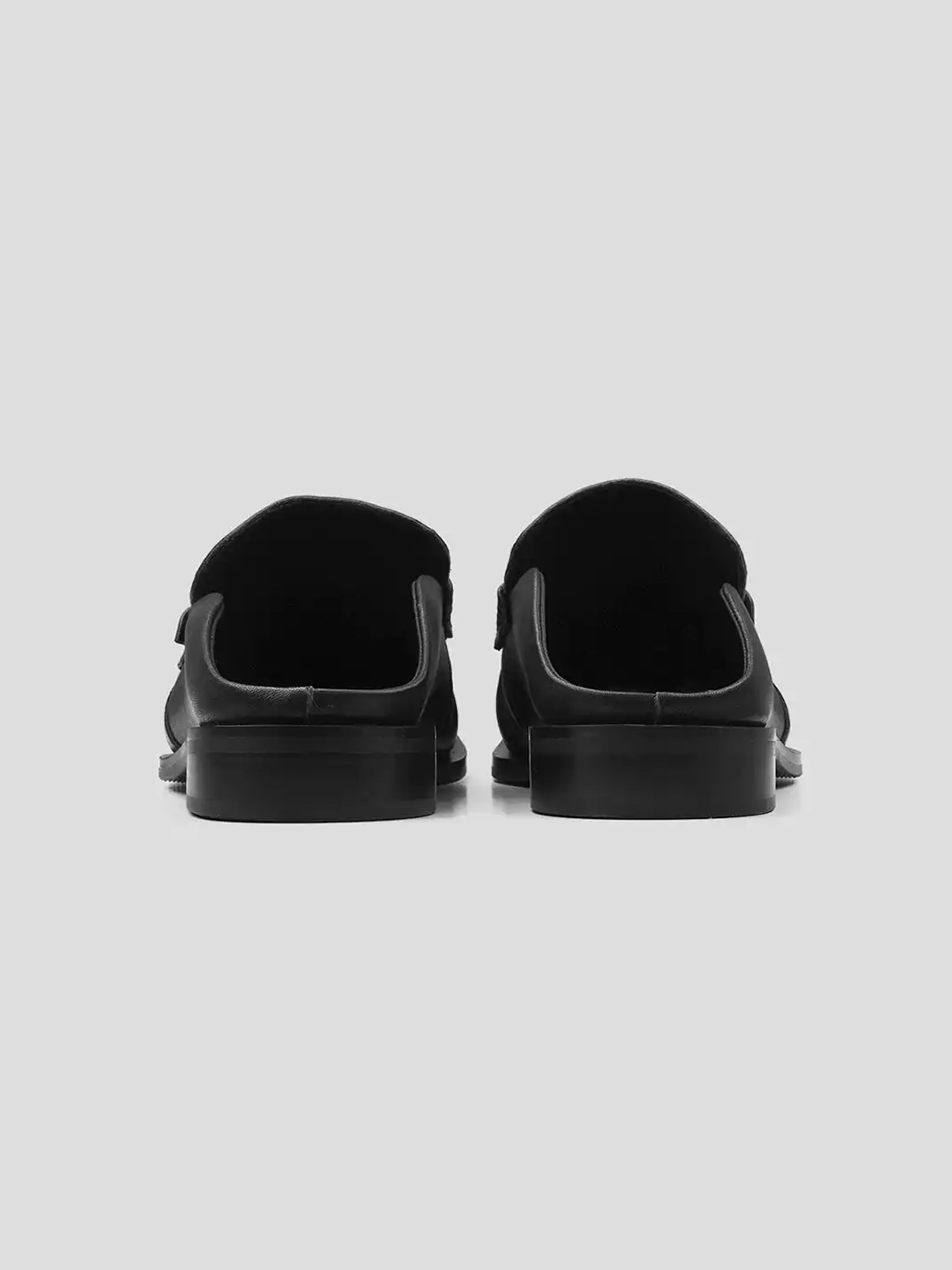 HANQIAORIJI | Washed Leather Mule Loafers