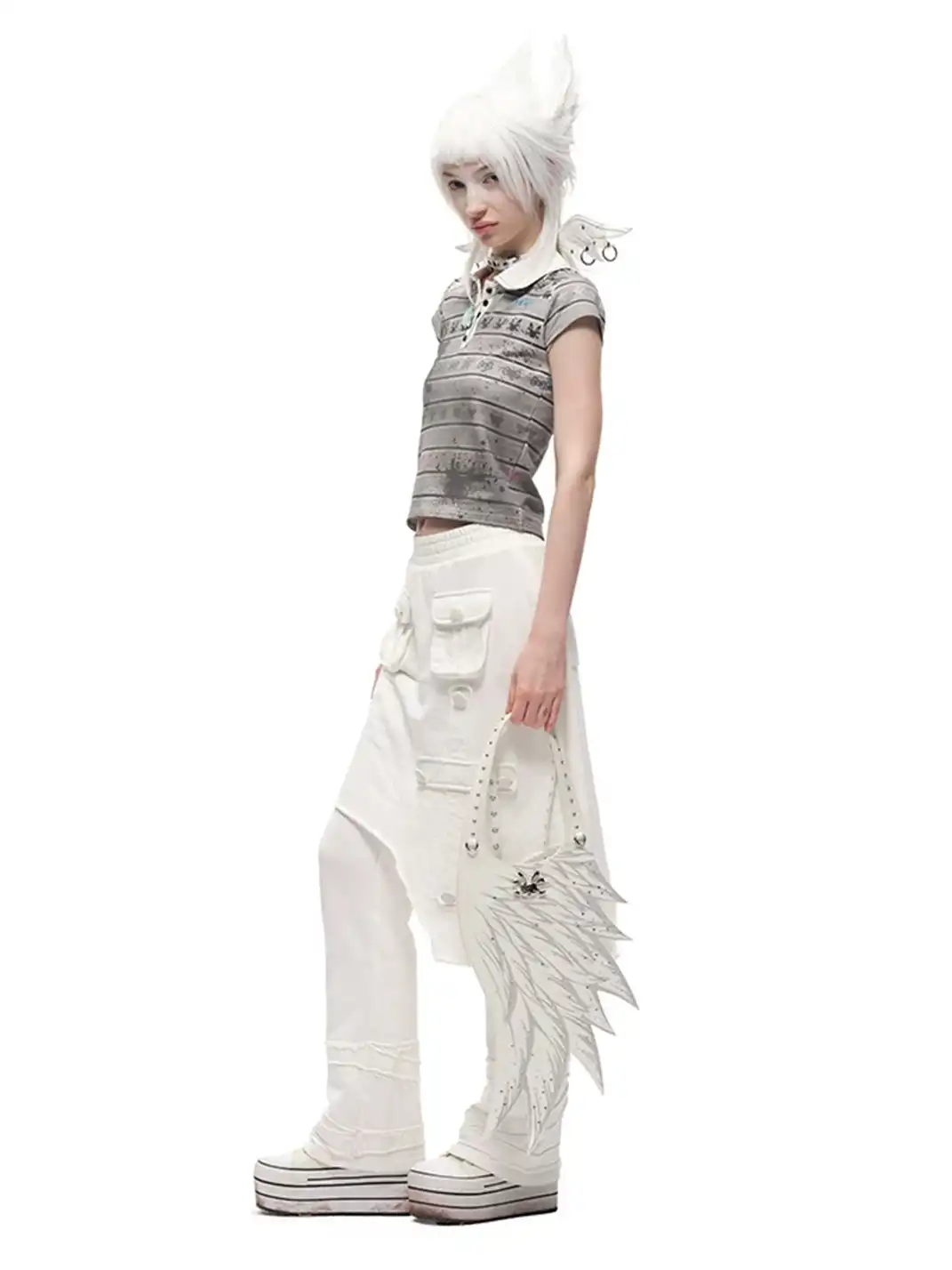 CFIERCE | Wing Rhinestone Underarm Tote Bag