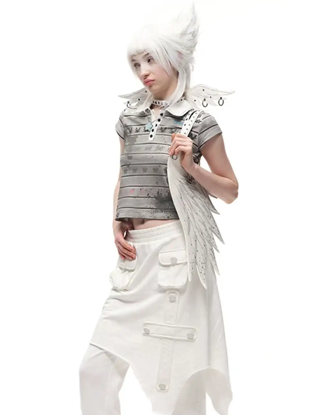 CFIERCE | Wing Rhinestone Underarm Tote Bag
