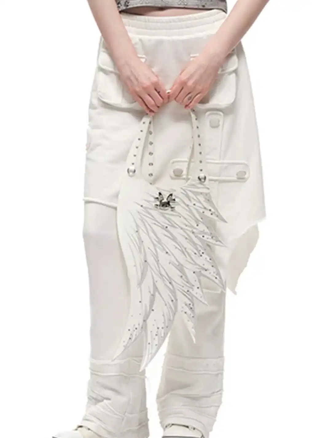 CFIERCE | Wing Rhinestone Underarm Tote Bag