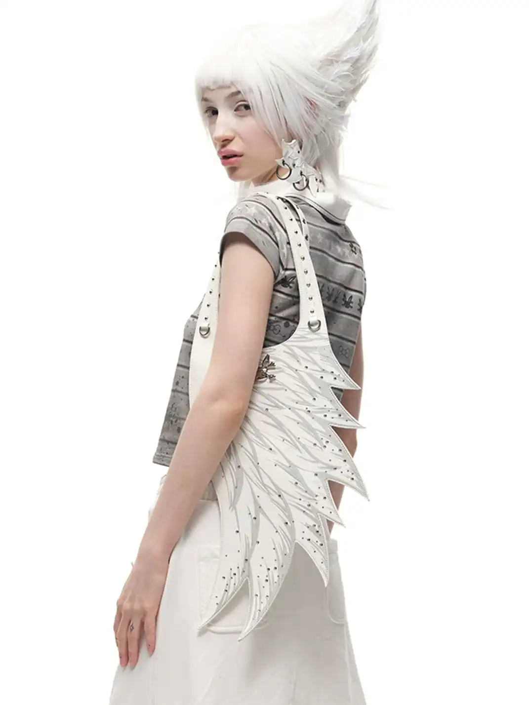 CFIERCE | Wing Rhinestone Underarm Tote Bag