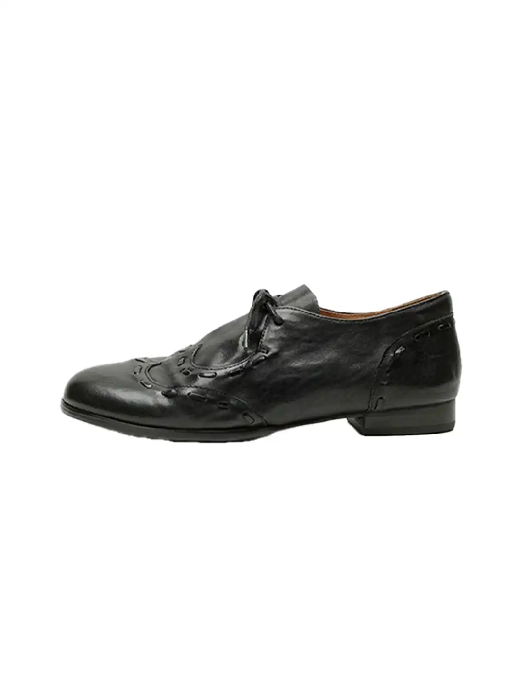DAOYU | Genuine Leather Flat Lace-Up Shoes