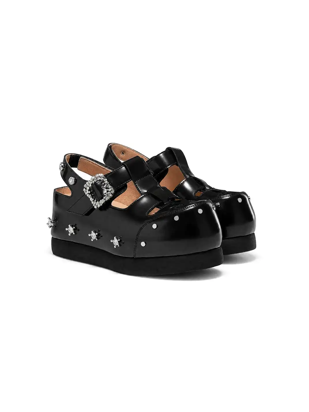 Knkw | Rivet Velcro Platform Sandals