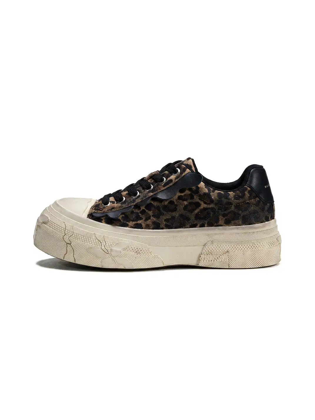 Butterfly Nebula | Vintage Leopard Print Platform Canvas Shoes