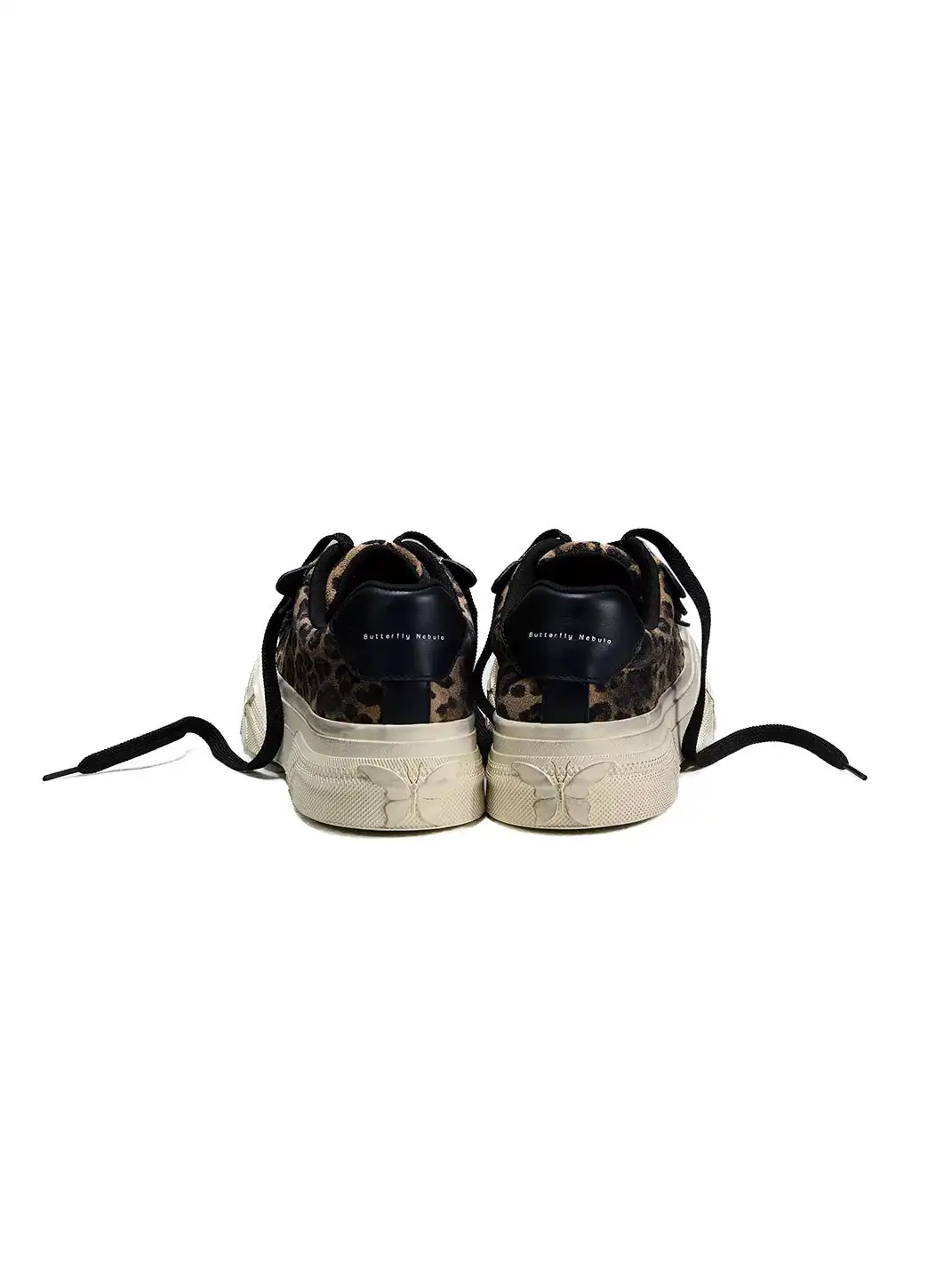 Butterfly Nebula | Vintage Leopard Print Platform Canvas Shoes