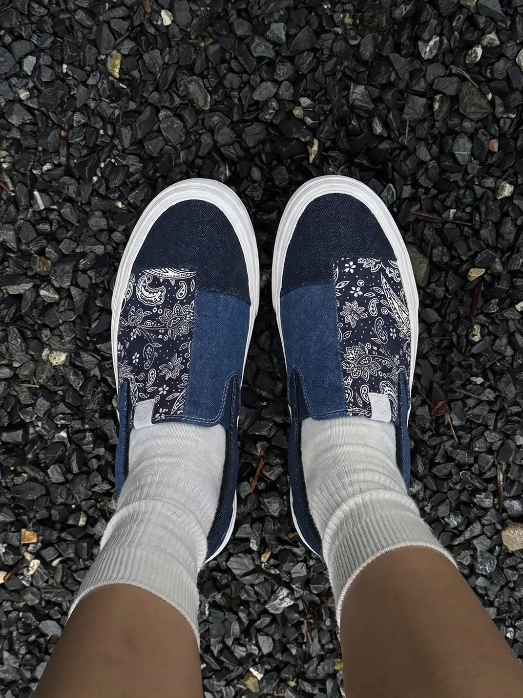 BLESS SHOE | Vintage Spliced Paisley Low Top Shoes