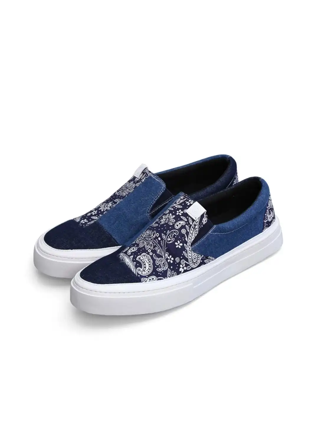 BLESS SHOE | Vintage Spliced Paisley Low Top Shoes