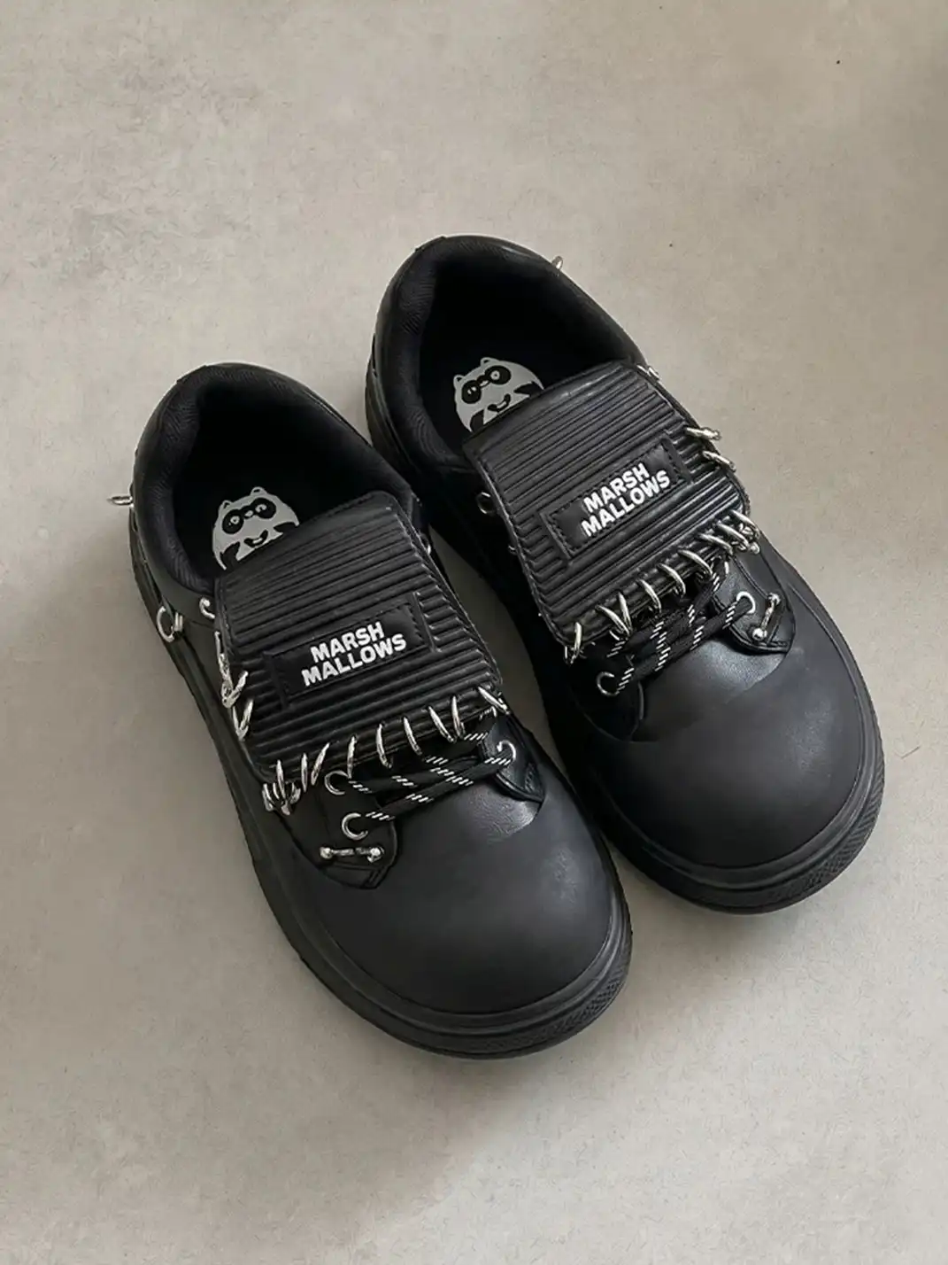 Mule Donkey | Punk Platform Rivet Round Toe Chunky Sneakers