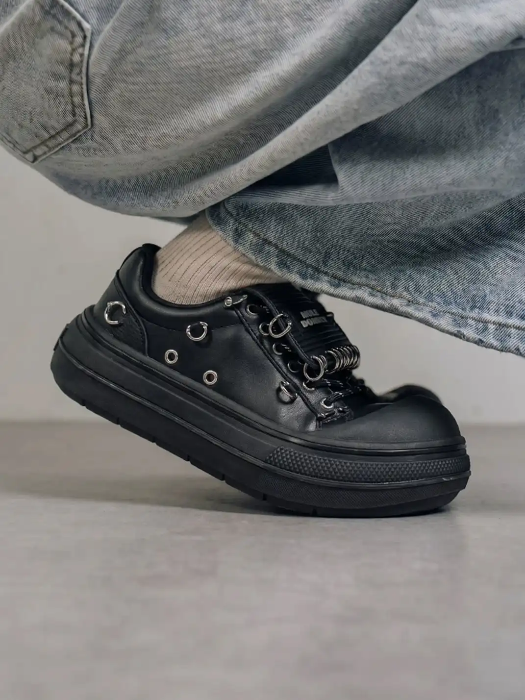 Mule Donkey | Punk Platform Rivet Round Toe Chunky Sneakers