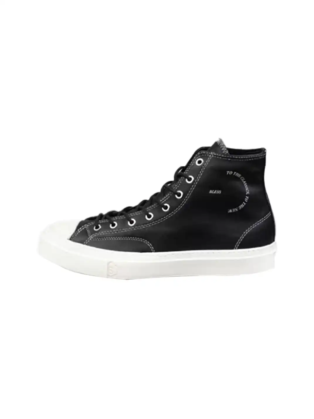 BLESS SHOE | Contrast Stitch Platform High-Top Sneakers