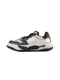 Butterfly Nebula | Distressed Thick Platform Top-Grain Leather Sneakers