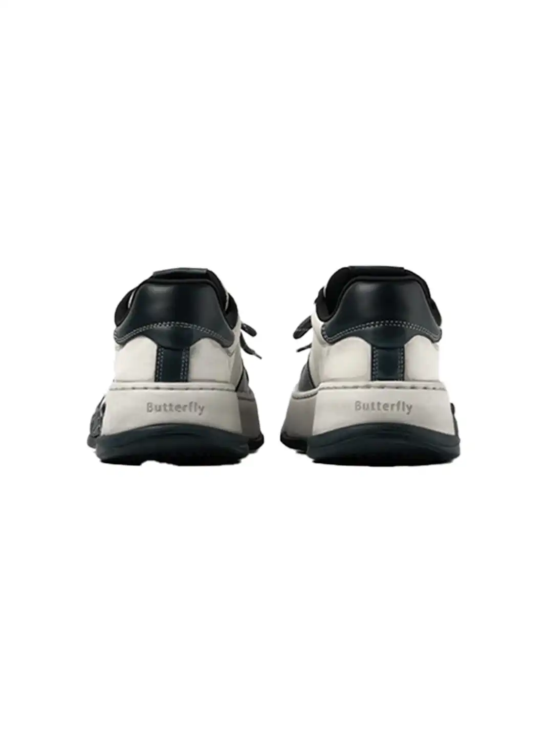 Butterfly Nebula | Distressed Thick Platform Top-Grain Leather Sneakers