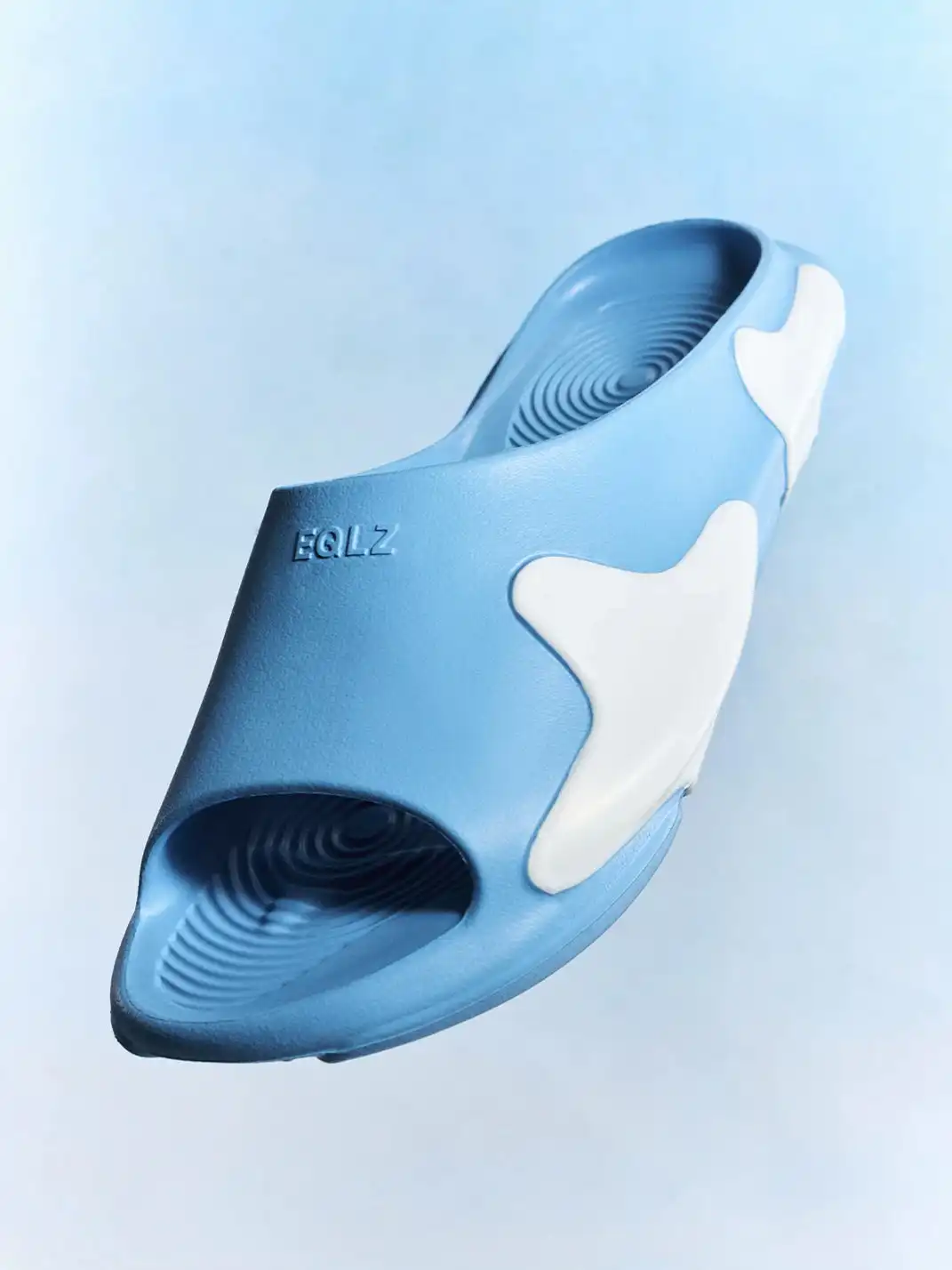 EQLZ | Cloud Print Open Toe Slide Slippers