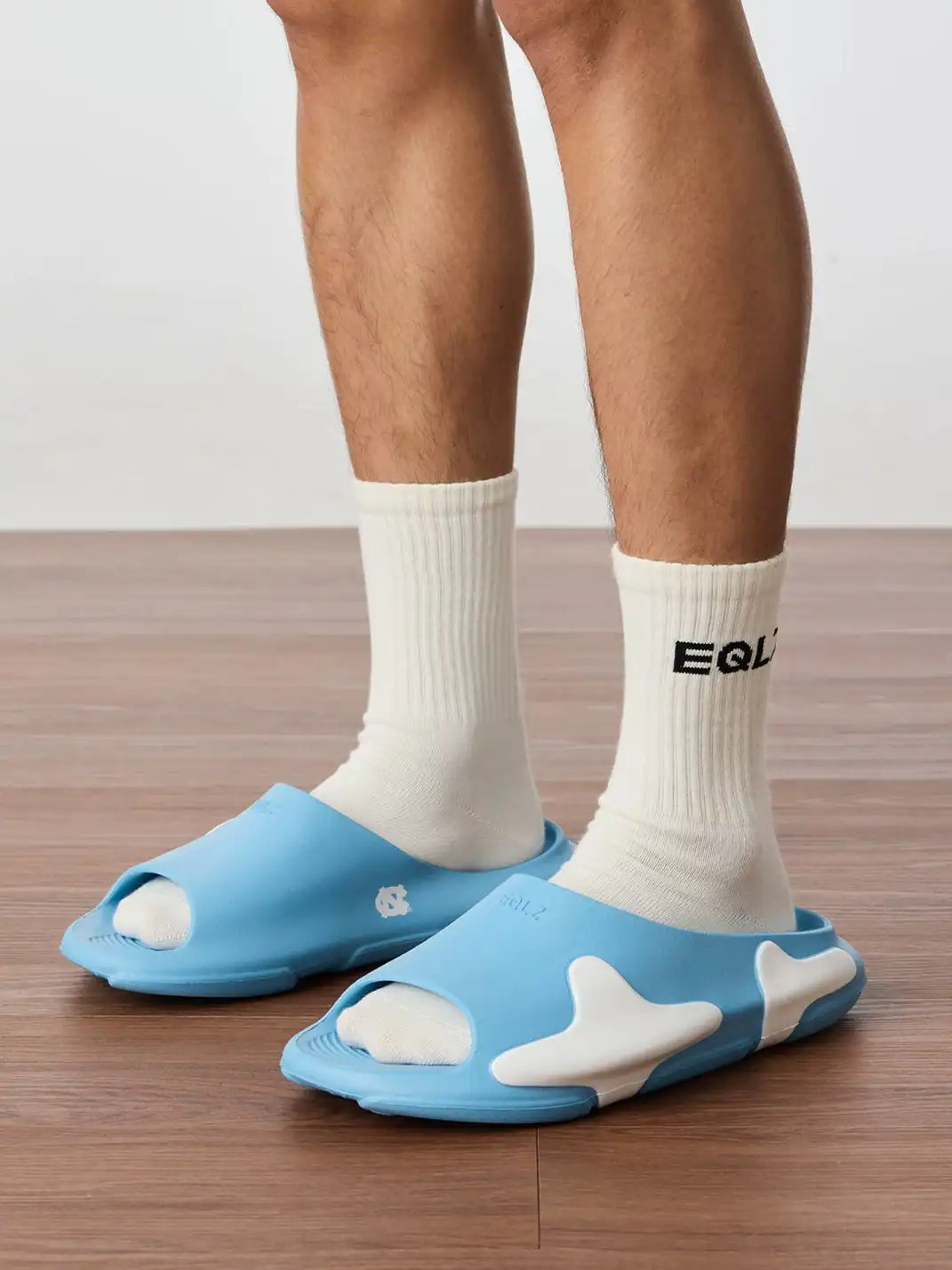 EQLZ | Cloud Print Open Toe Slide Slippers