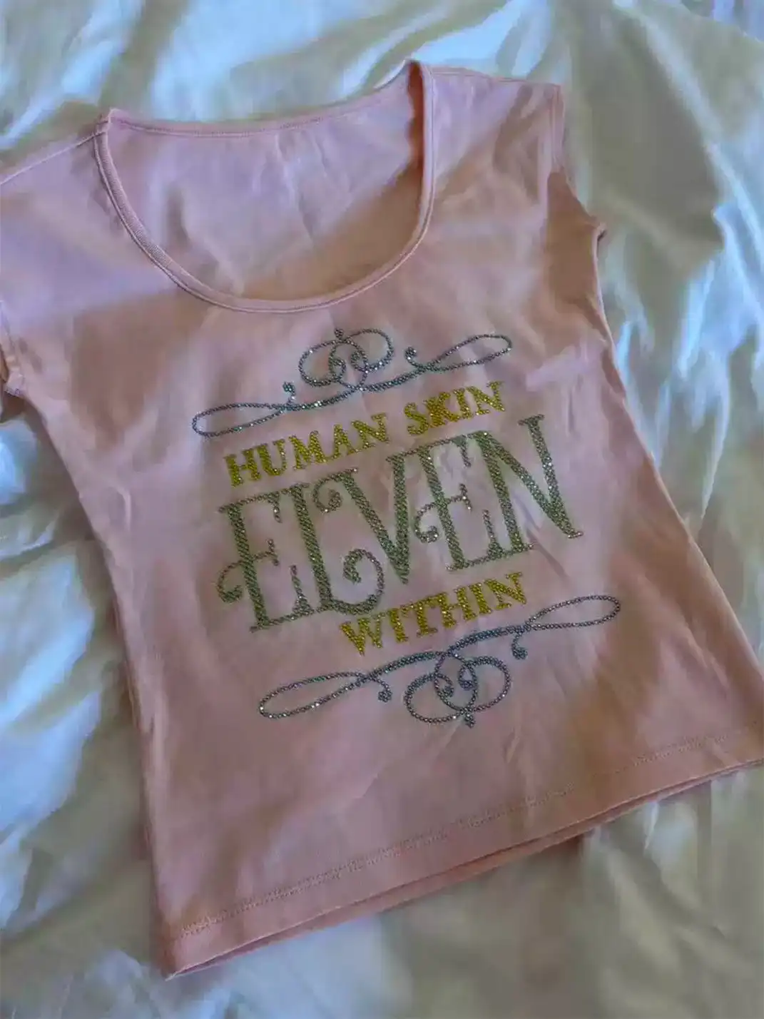 Zenlulu | Rhinestone Slogan Short Sleeve T-Shirt