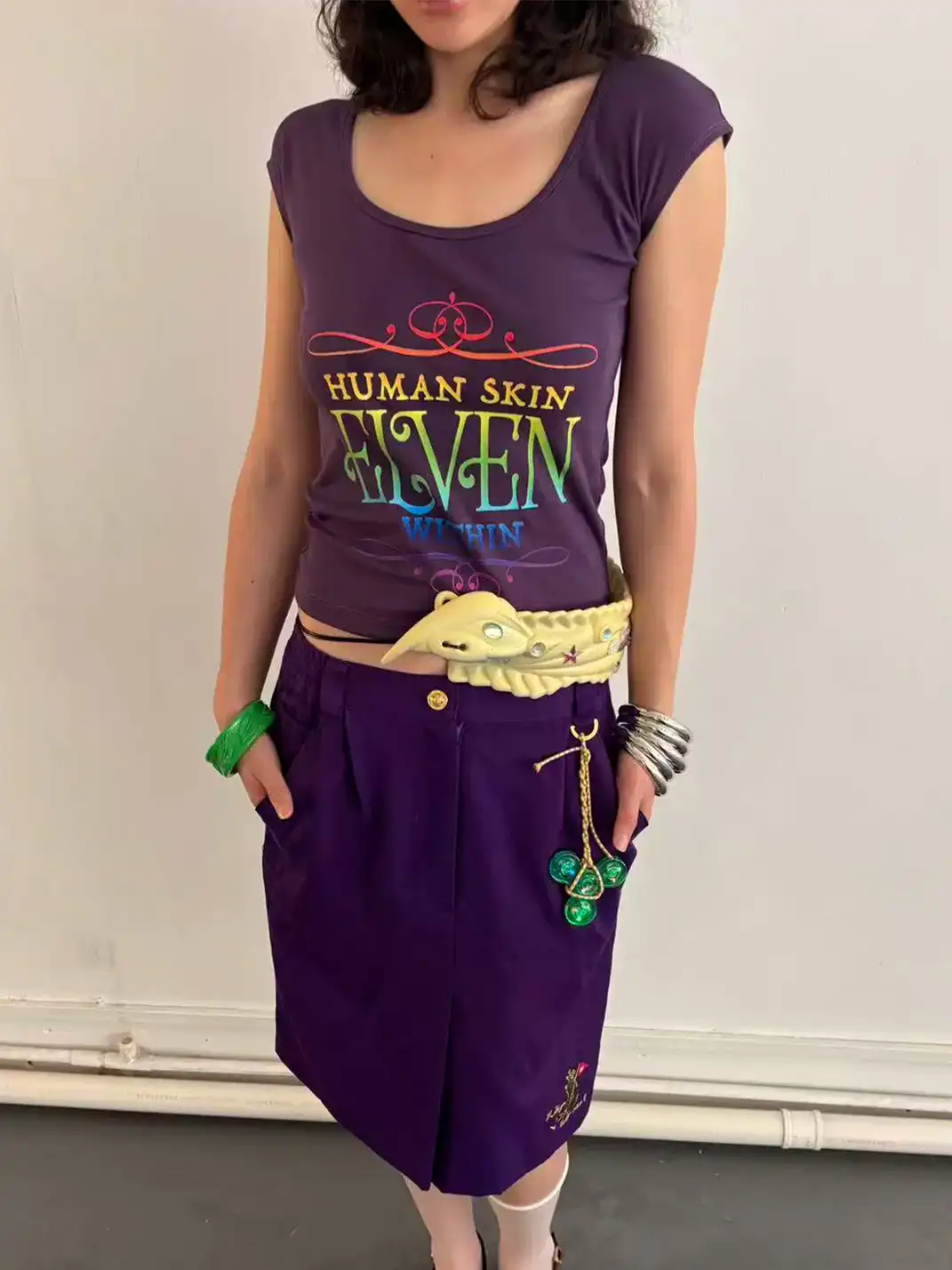 Zenlulu | Multicolor Slogan Short Sleeve T-Shirt