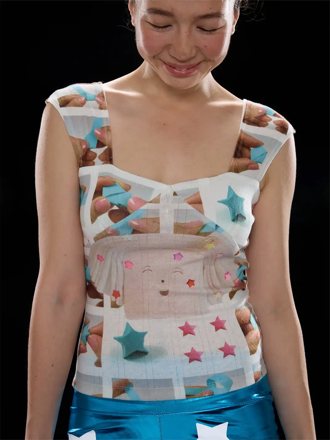 Zenlulu | Star Square Neck Sleeveless Top