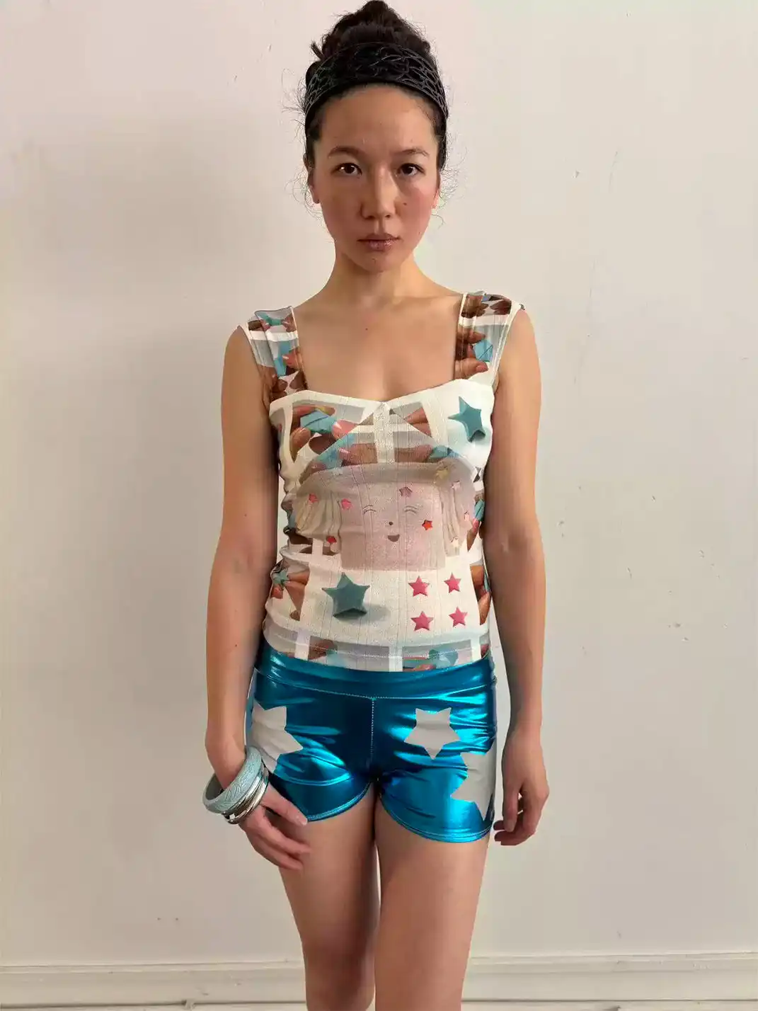 Zenlulu | Star Square Neck Sleeveless Top