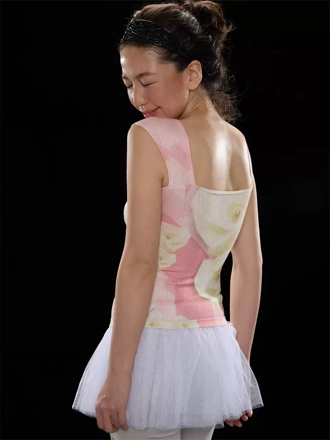 Zenlulu | Origami Rose Square Neck Cutout Top