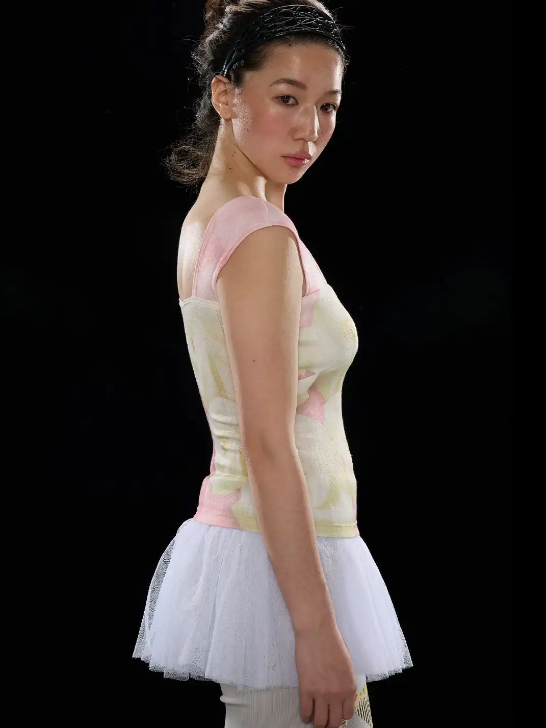 Zenlulu | Origami Rose Square Neck Cutout Top