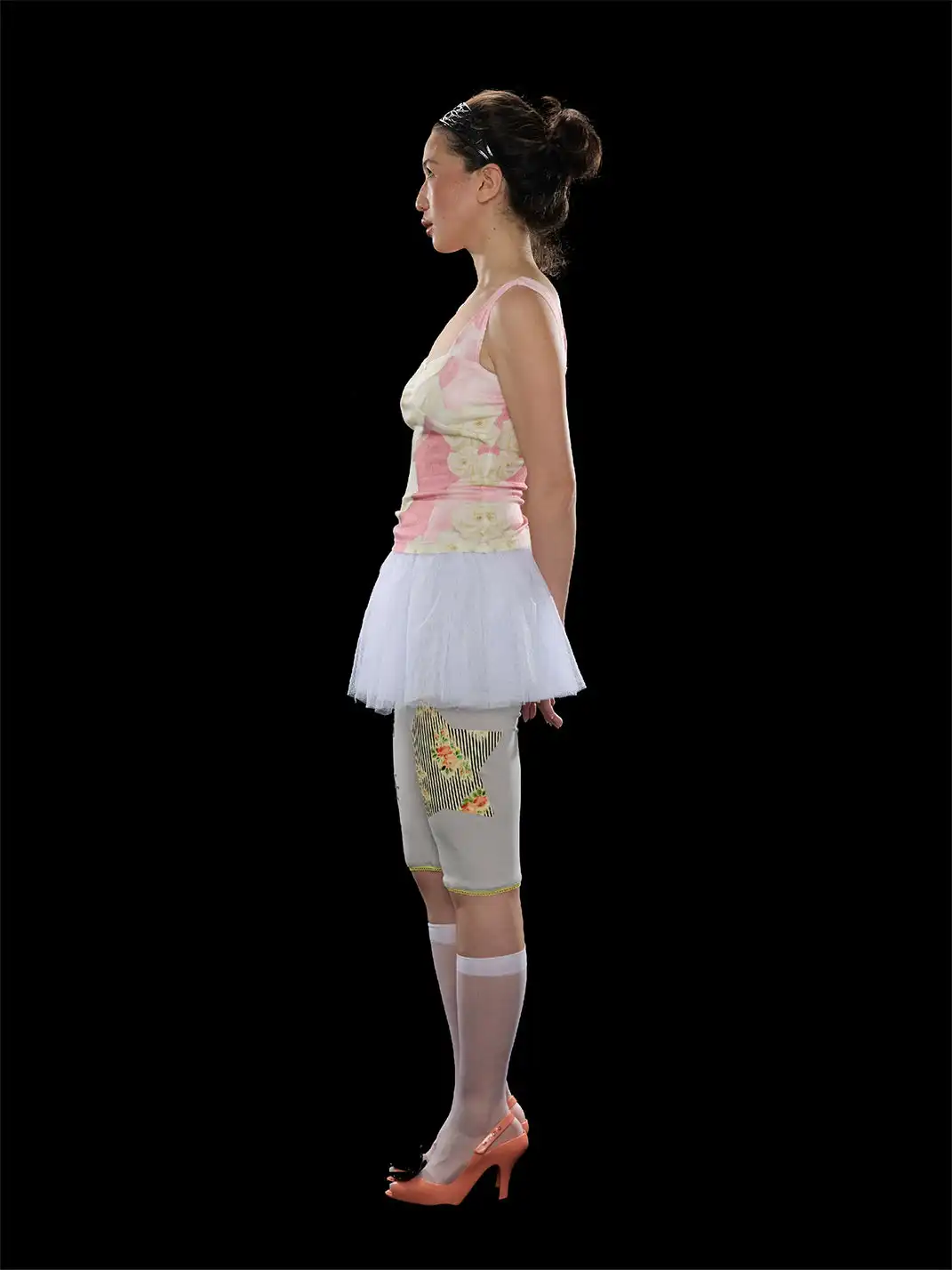Zenlulu | Origami Rose Square Neck Cutout Top