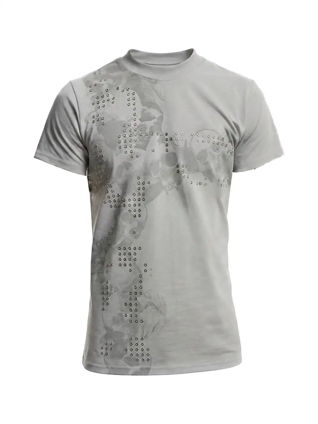 DND4DES | Skull Print Hotfix Cross T-Shirt