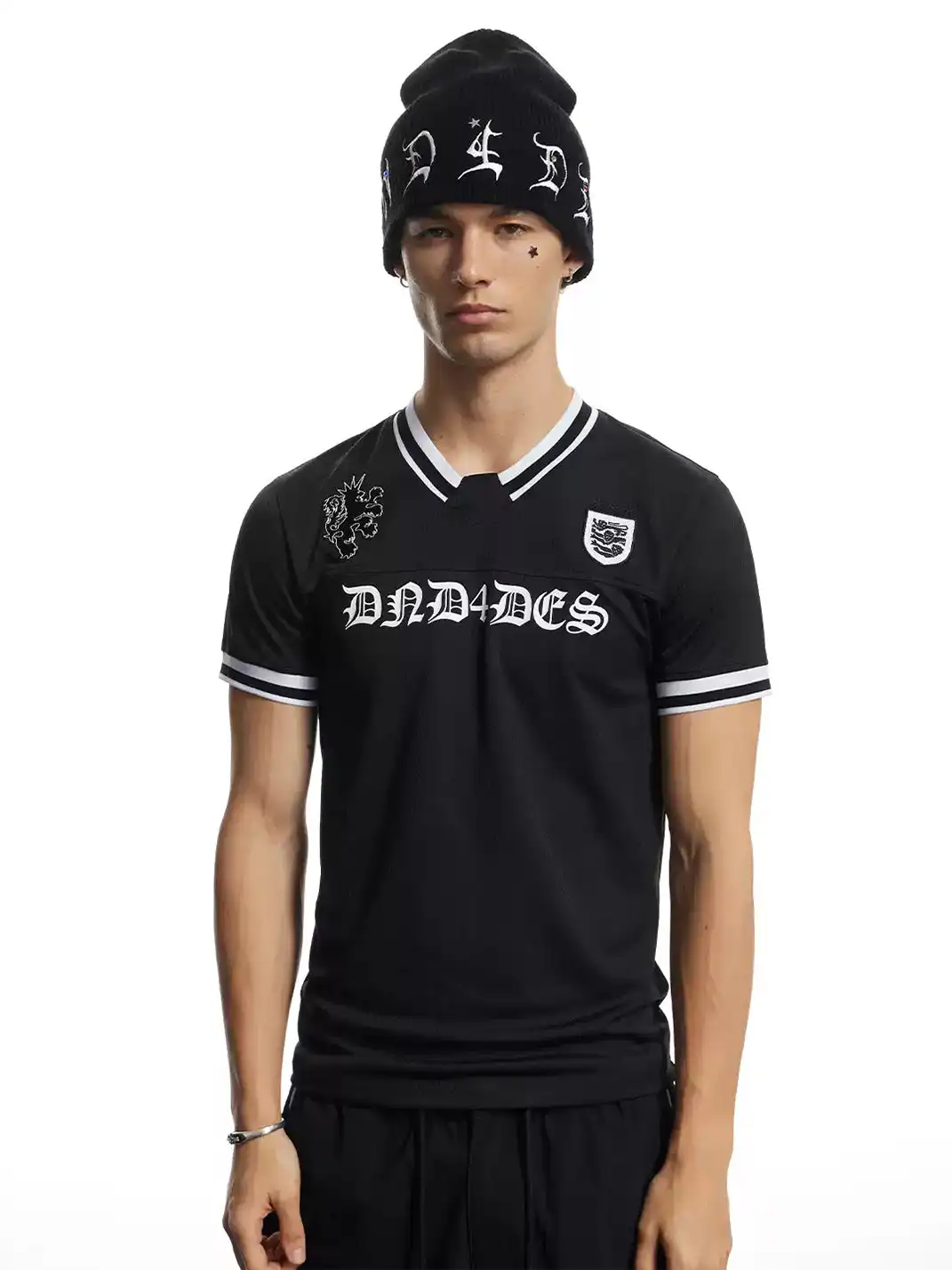 DND4DES | Letter & Number Print Breathable Mesh T-Shirt