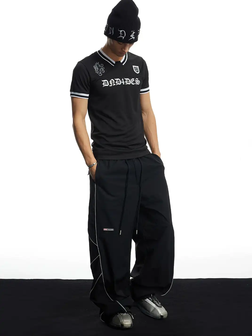 DND4DES | Letter & Number Print Breathable Mesh T-Shirt