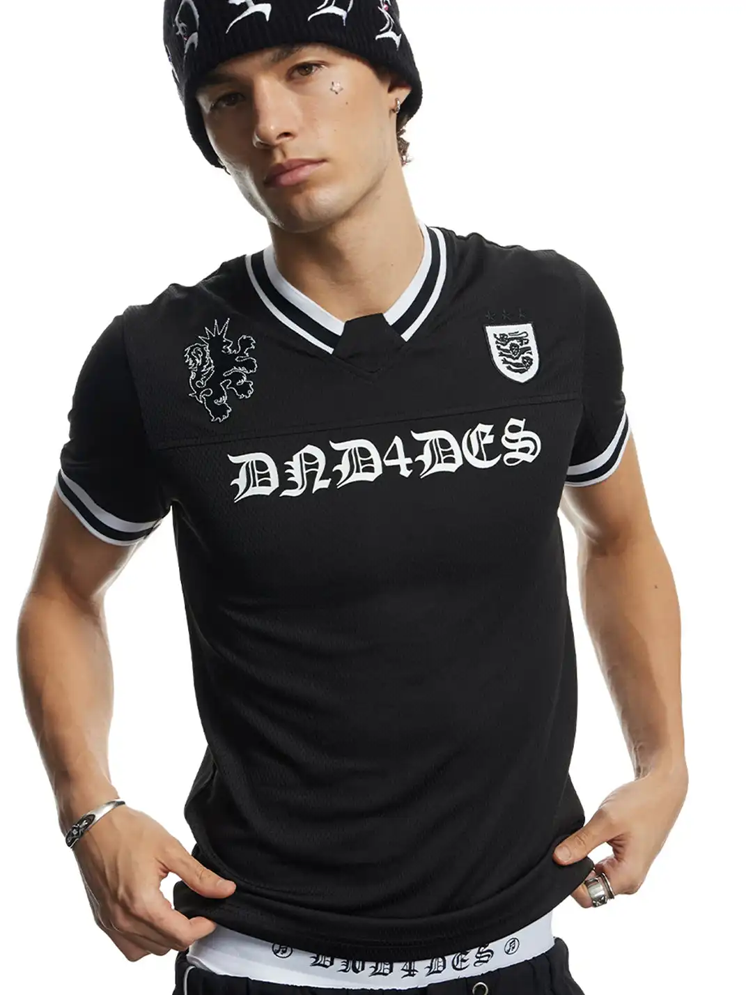 DND4DES | Letter & Number Print Breathable Mesh T-Shirt