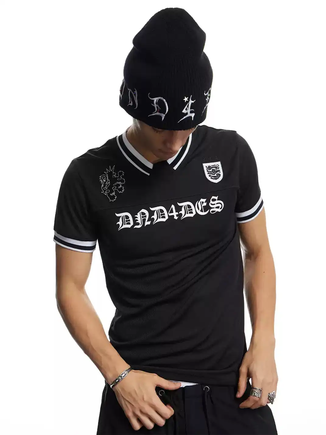 DND4DES | Letter & Number Print Breathable Mesh T-Shirt