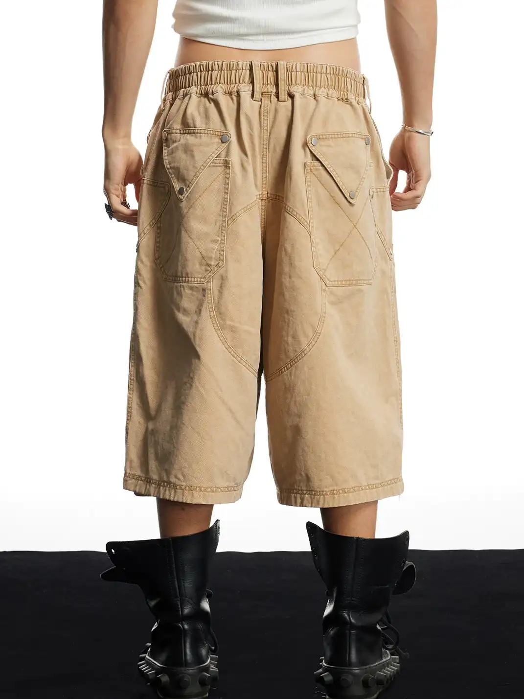 DND4DES | Heavy-Duty Loose Cargo Cropped Capri Pants