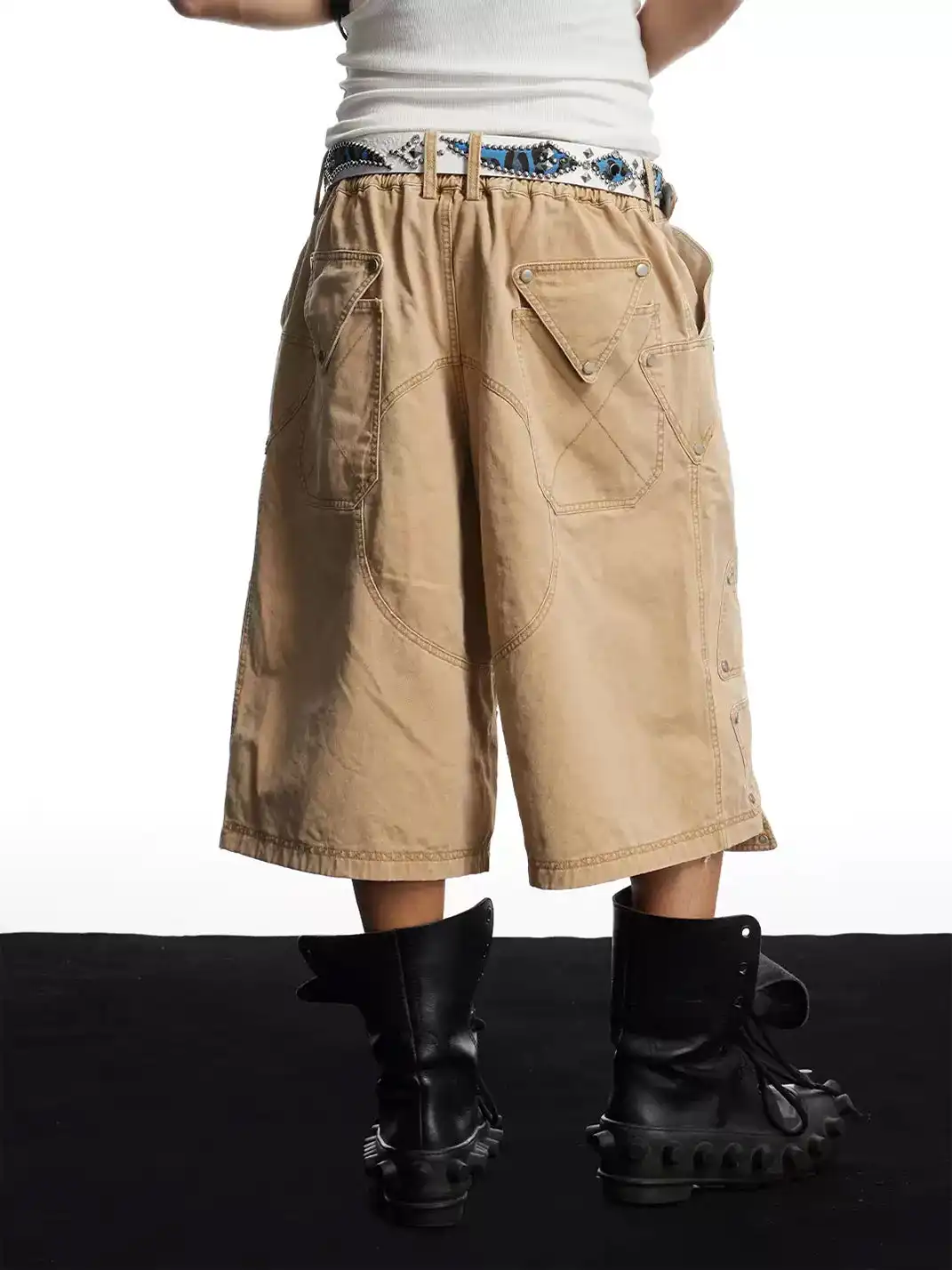 DND4DES | Heavy-Duty Loose Cargo Cropped Capri Pants