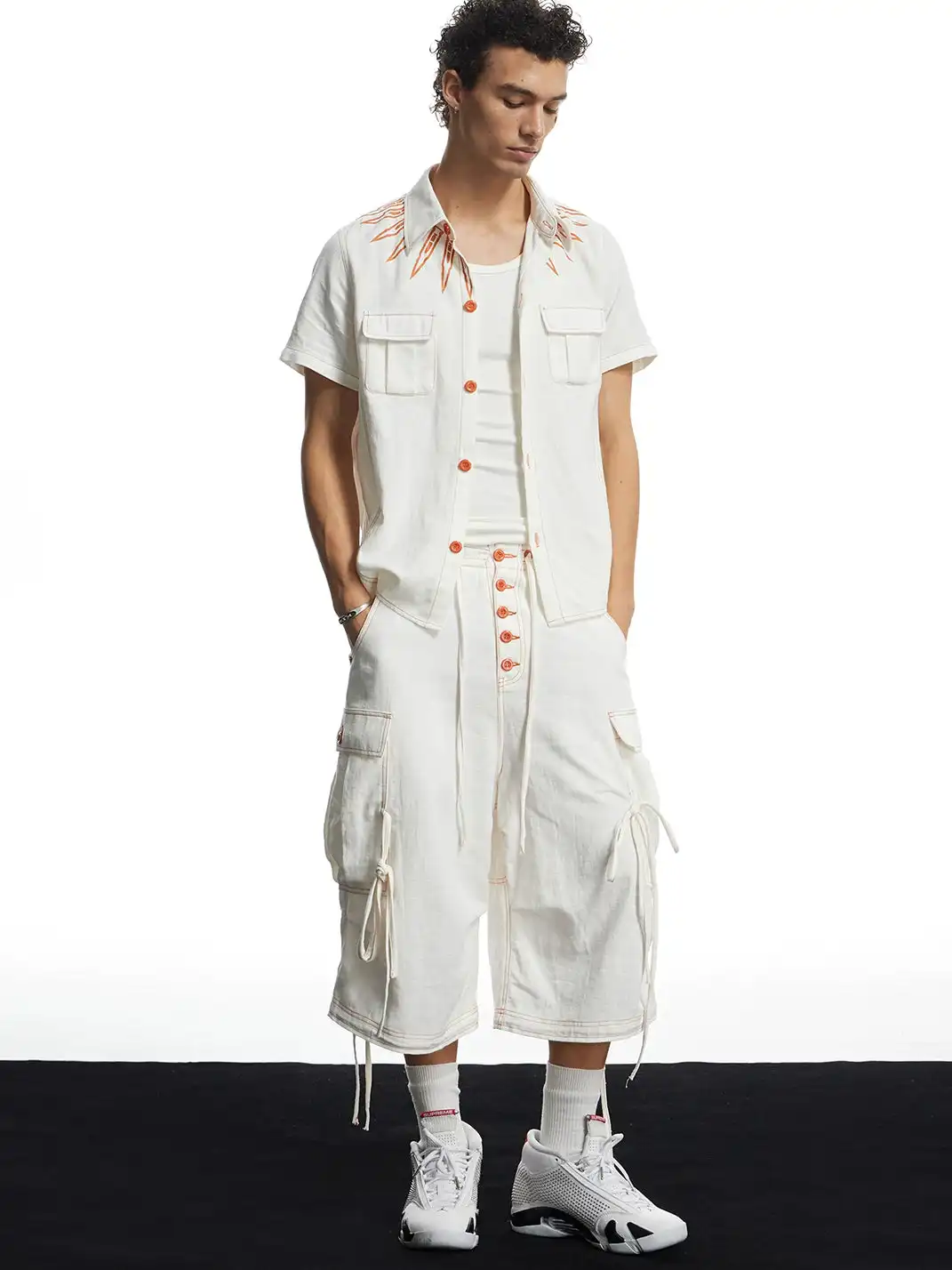 DND4DES | Linen Casual Wide-Leg Cropped Capri Pants+Shirts