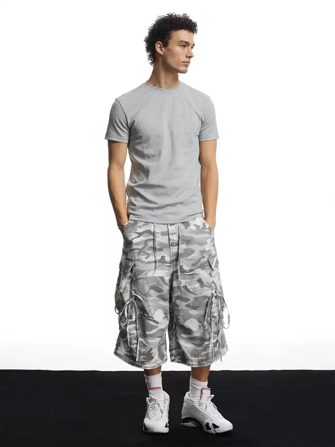 DND4DES | Camo Wide-Leg Cropped Capri Pants