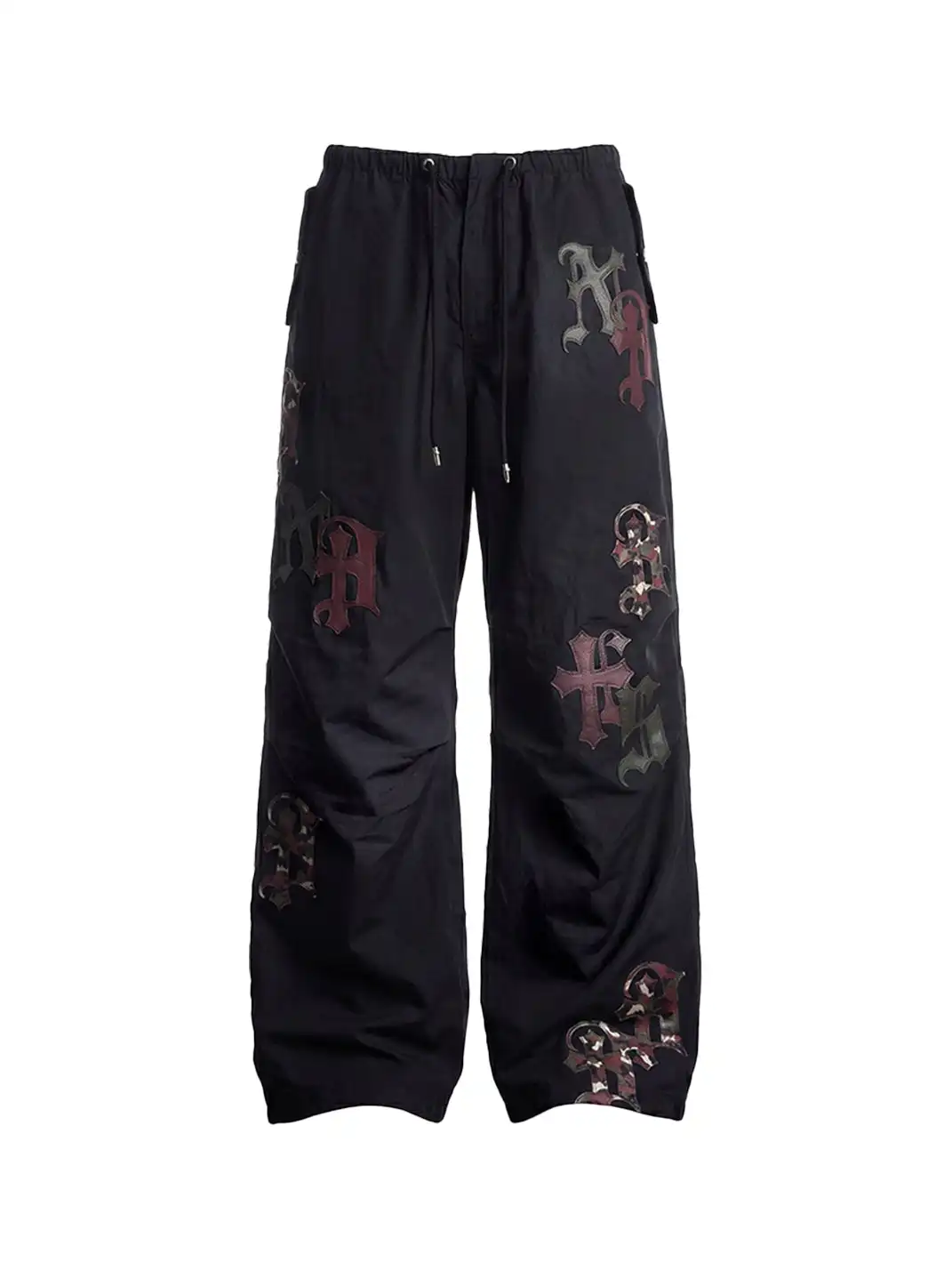DND4DES | Cross Spliced Leather Wide Leg Casual Pants