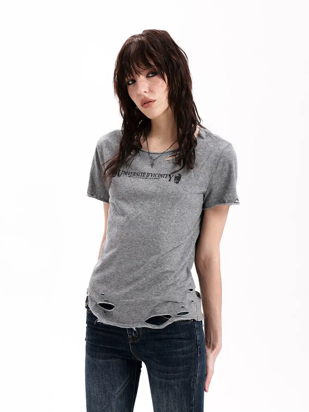 DETW | Rolled Edge Distressed T-Shirt