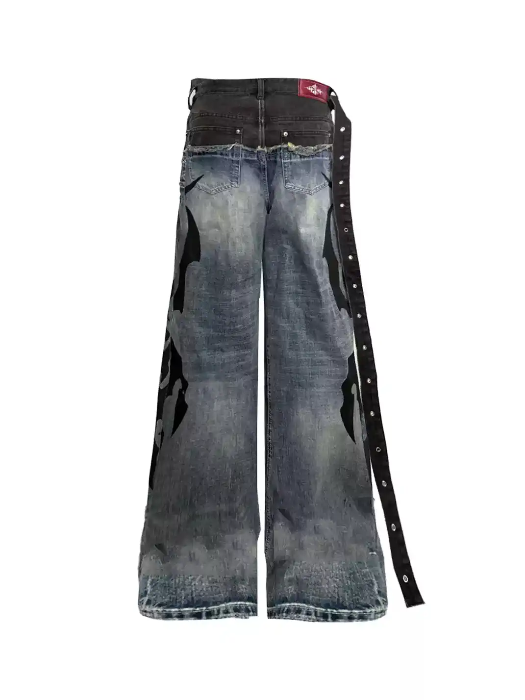 DETW | Two-Tone Jeans With Totem Ribbon Details