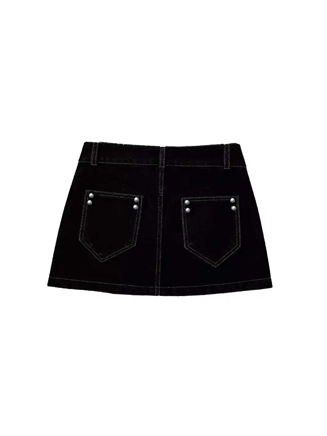 DETW | Portrait Digital Print Studded Skirt-Shorts