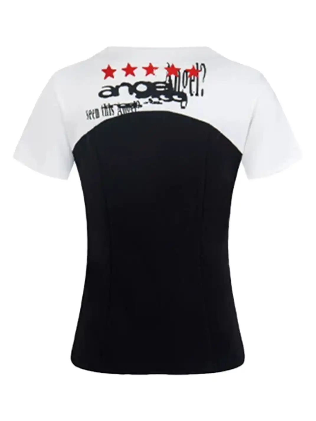 JHYWZD | Color Block V-Neck Waist Cinched T-Shirt