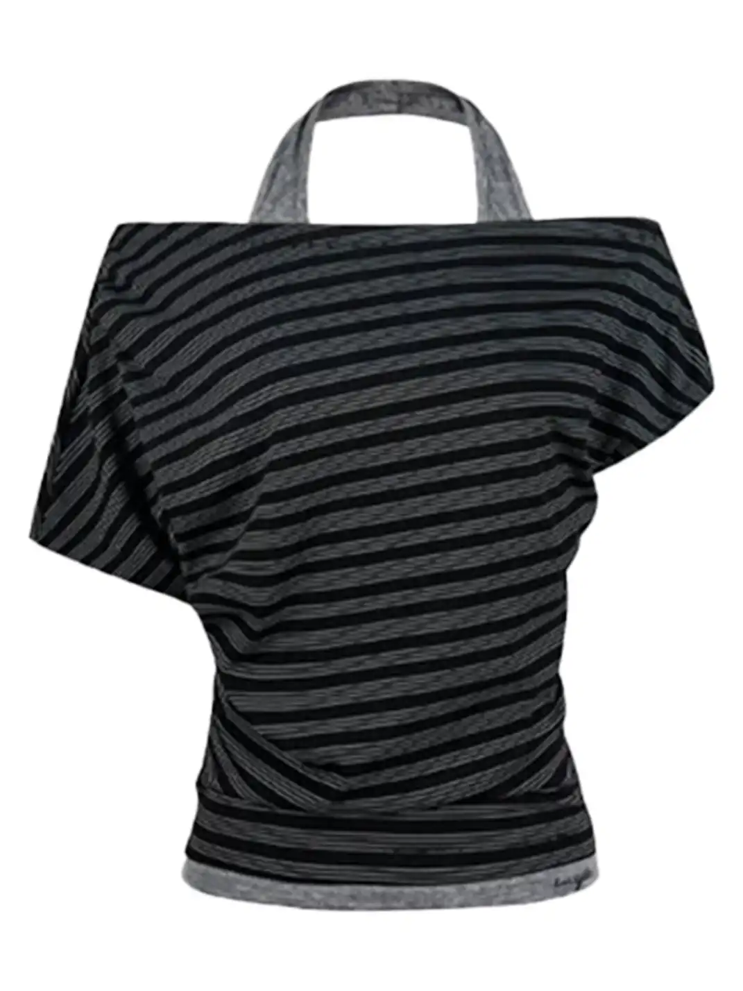 JHYWZD | Color Block Striped Halter T-Shirt