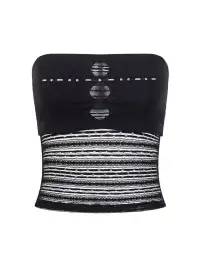 JHYWZD | Rhinestone Hollow Out Tube Top