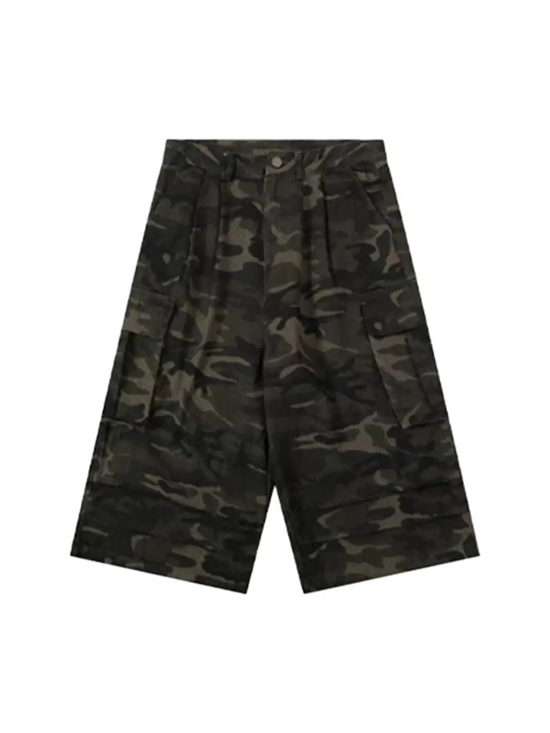 JHYWZD | Ruched Camo Cargo Capri Pants
