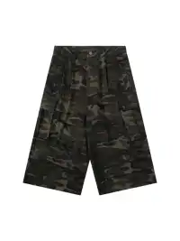 JHYWZD | Ruched Camo Cargo Capri Pants