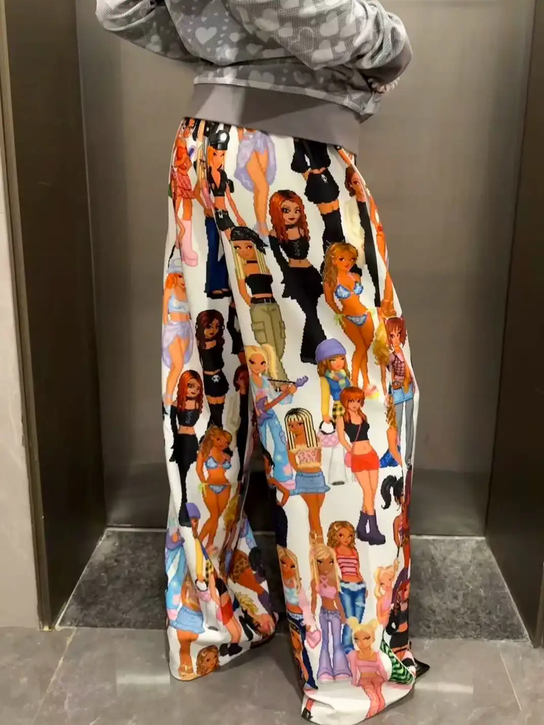 Furchin | Y2K Party Printed Long Pants