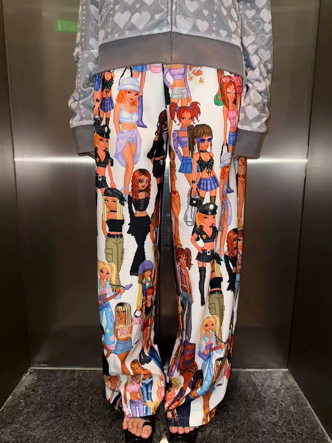 Furchin | Y2K Party Printed Long Pants