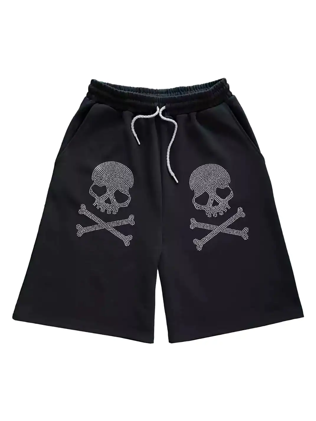 Furchin | Skull Rhinestone Capri Pants